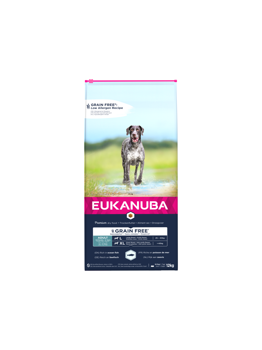 EUKANUBA Adult Large Grain Free 12kg + niespodzianka dla psa GRATIS!