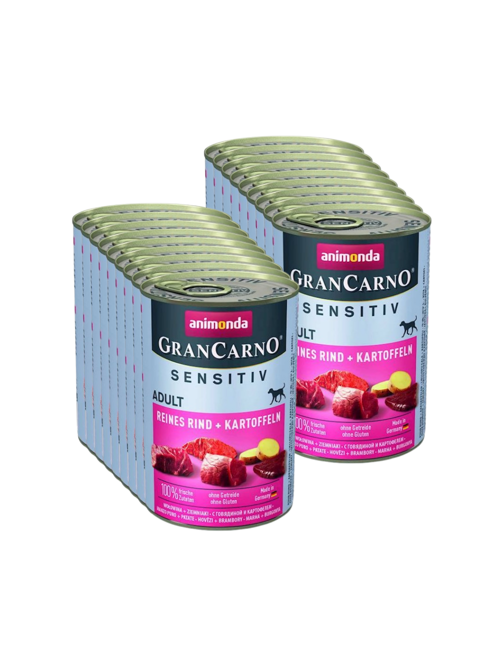 ANIMONDA GranCarno Sensitiv  Adult Dog smak: Wołowina, Ziemniaki 18x400g
