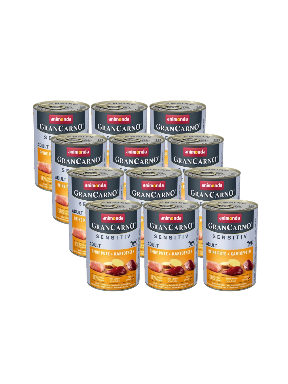 ANIMONDA GranCarno Sensitiv  Adult Dog smak: Indyk + ziemniaki 12x400g