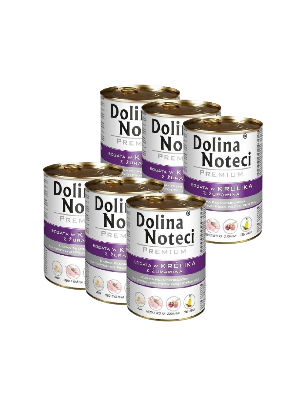 Dolina Noteci Premium Królik z żurawiną 6x400g