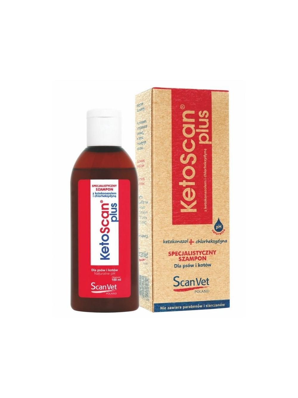 SCANVET Ketoscan plus 100ml (ketokonazol+chlorheksysyna)