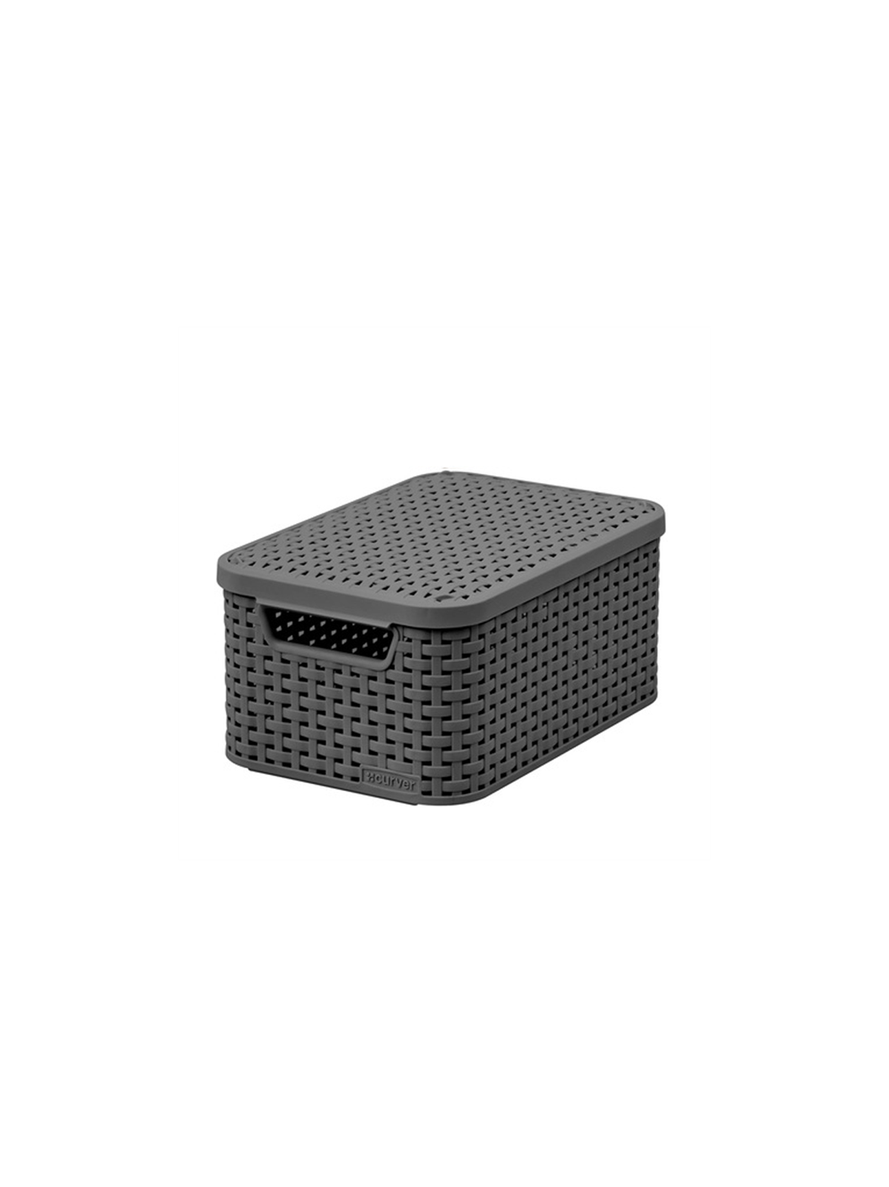 Curver Koszyk z pokrywą Rattan Style S szary