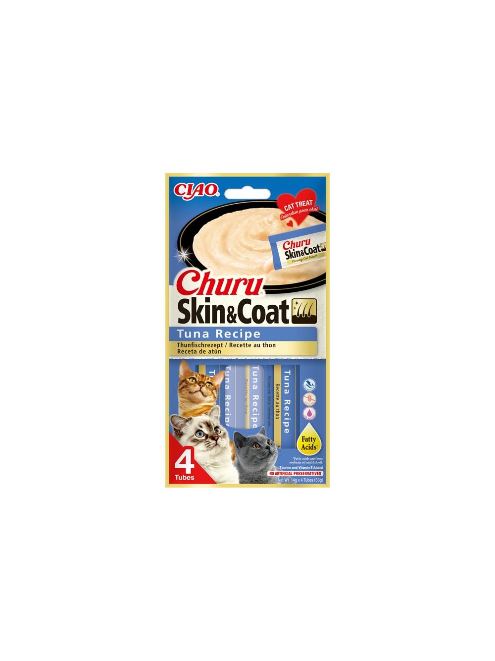 INABA  Churu Skin & Coat dla kota o smaku tuńczyka 4x14g