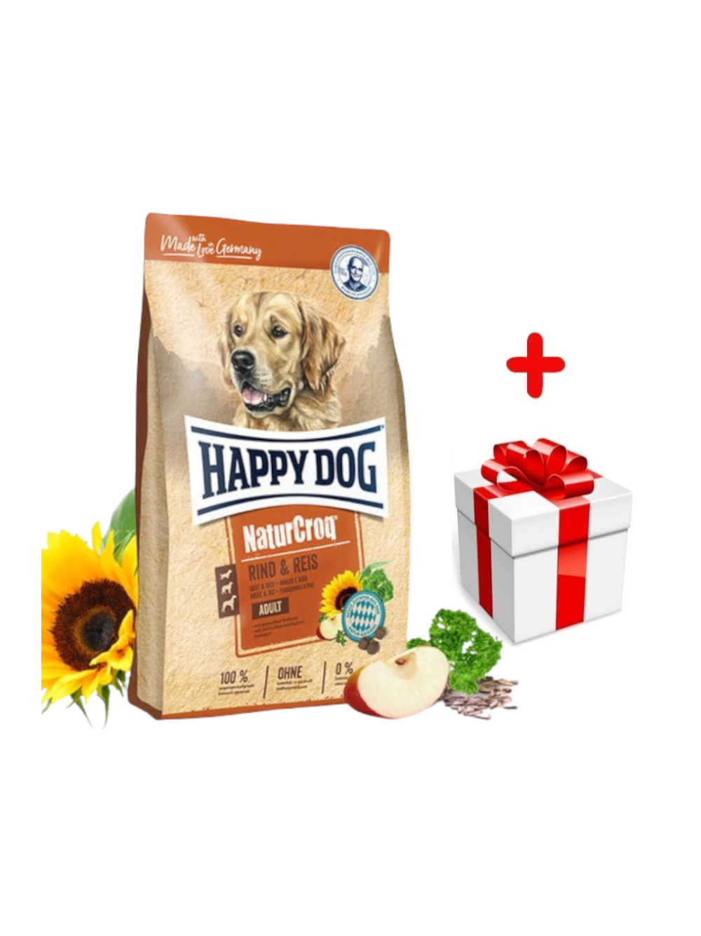 HAPPY DOG Natur- Croq wołowina i ryż 15kg + niespodzianka dla psa GRATIS!