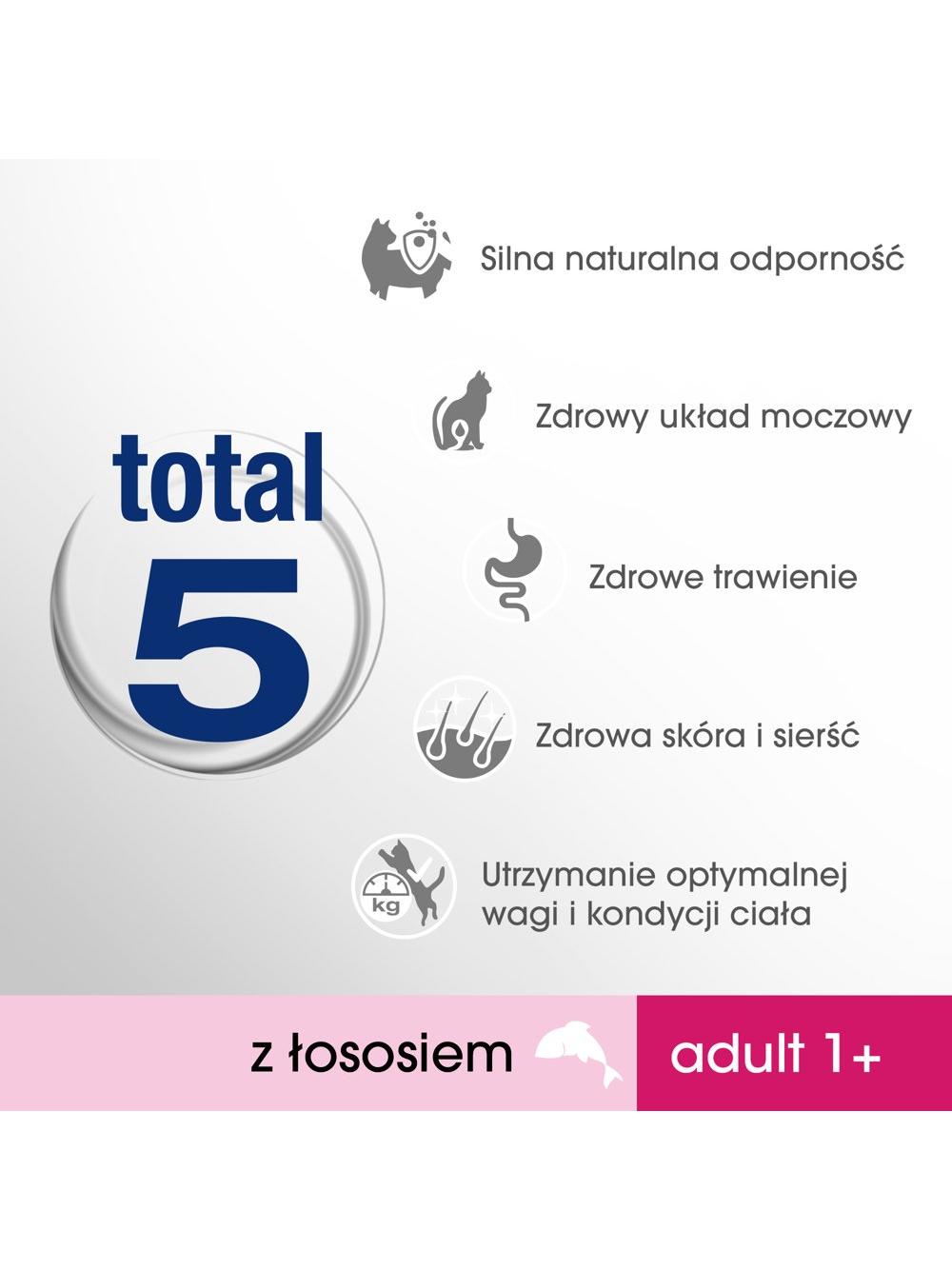 PERFECT FIT (Adult 1+) 3 x 750g Bogaty w łososia - sucha karma dla kotów dorosłych