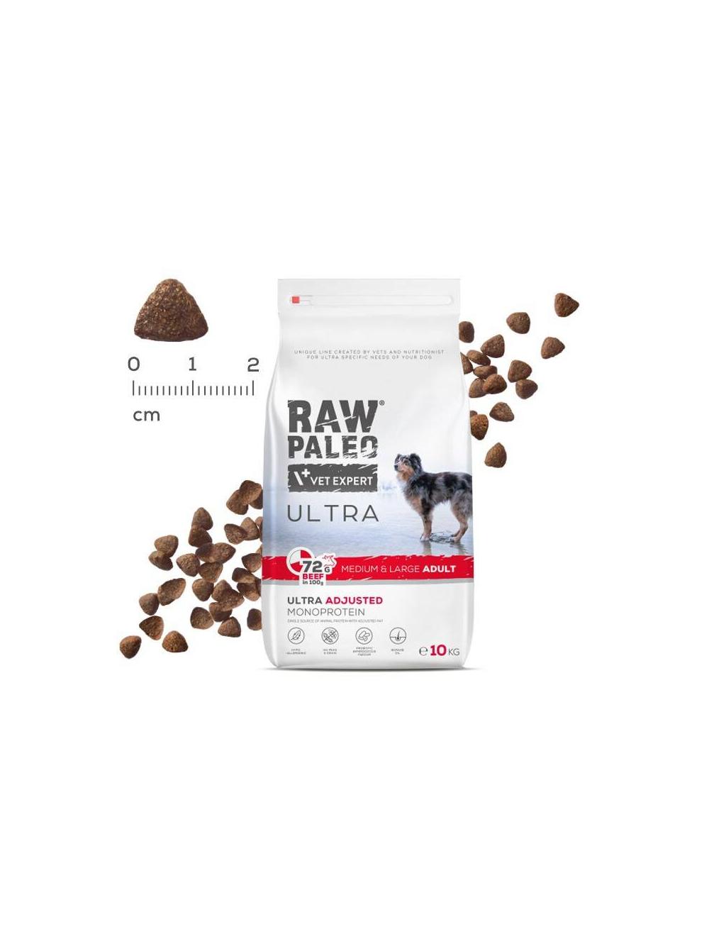 Vetexpert Raw Paleo Ultra Beef Adult Medium/ Large 10kg + niespodzianka dla psa GRATIS!!!