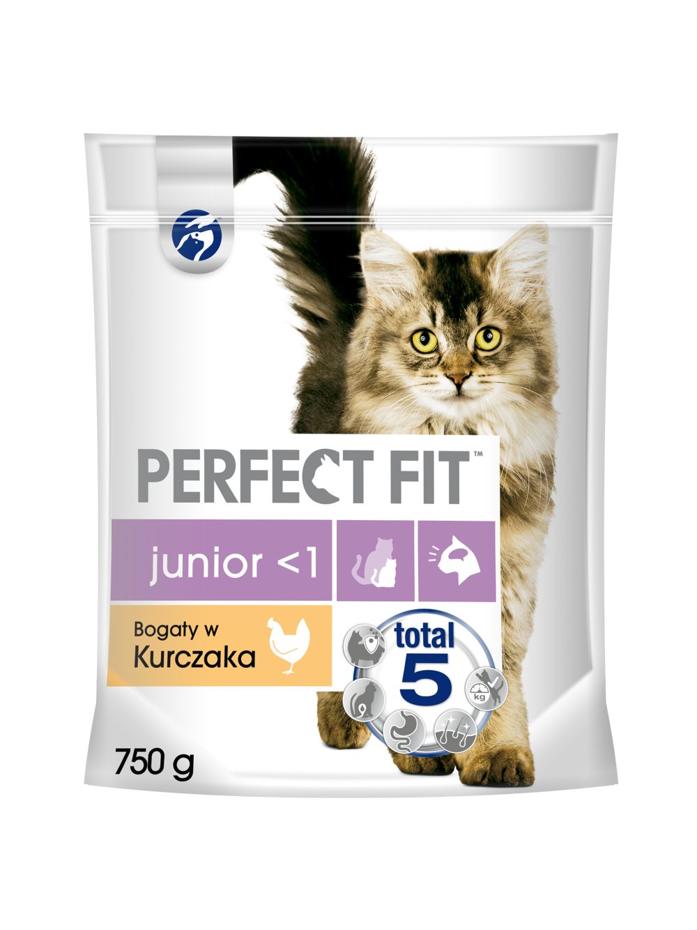PERFECT FIT (Junior) 4x750g Bogaty w kurczaka - sucha karma dla kota