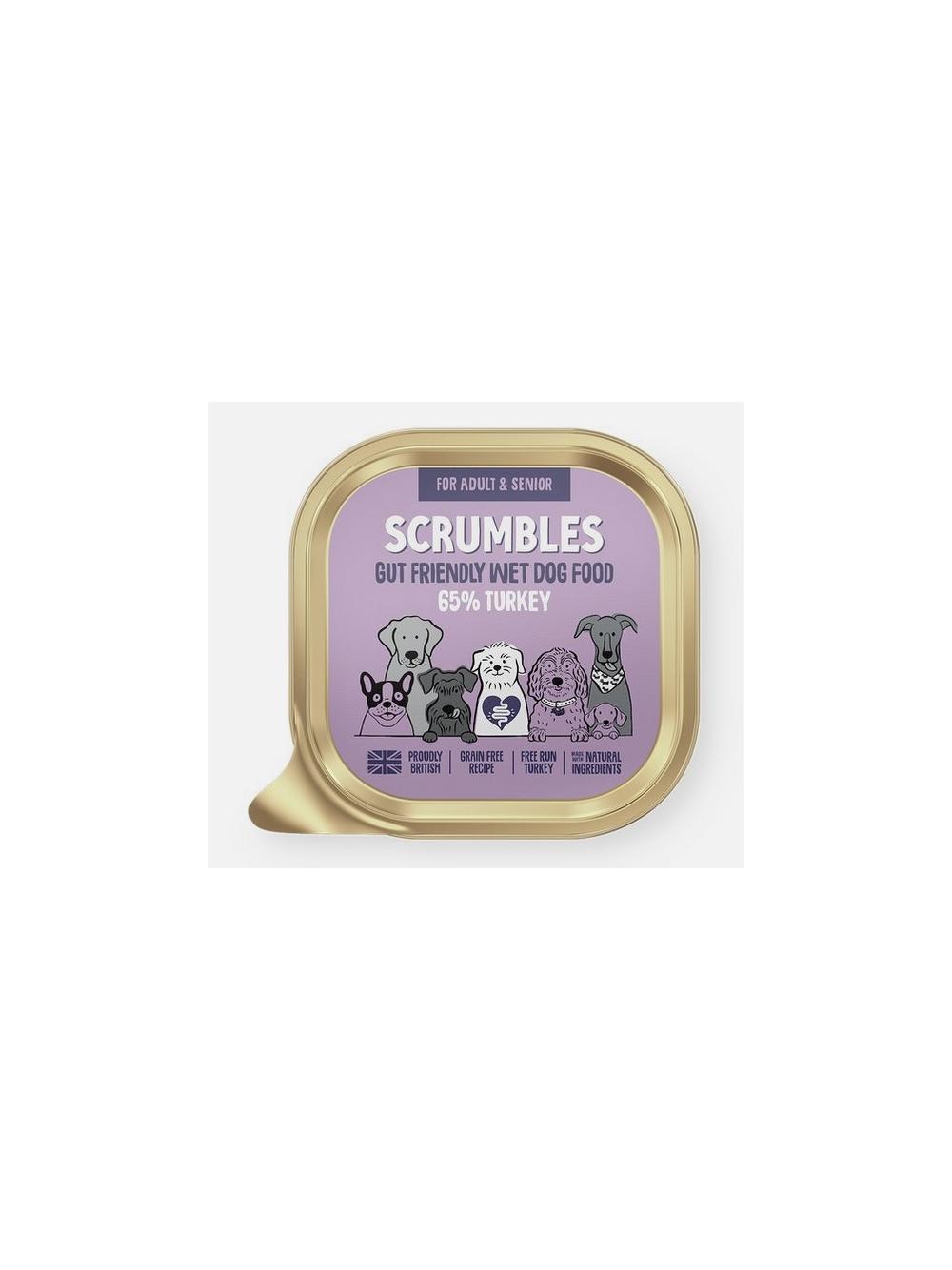 Scrumbles Grain Free Wet Dog Food Turkey 150g