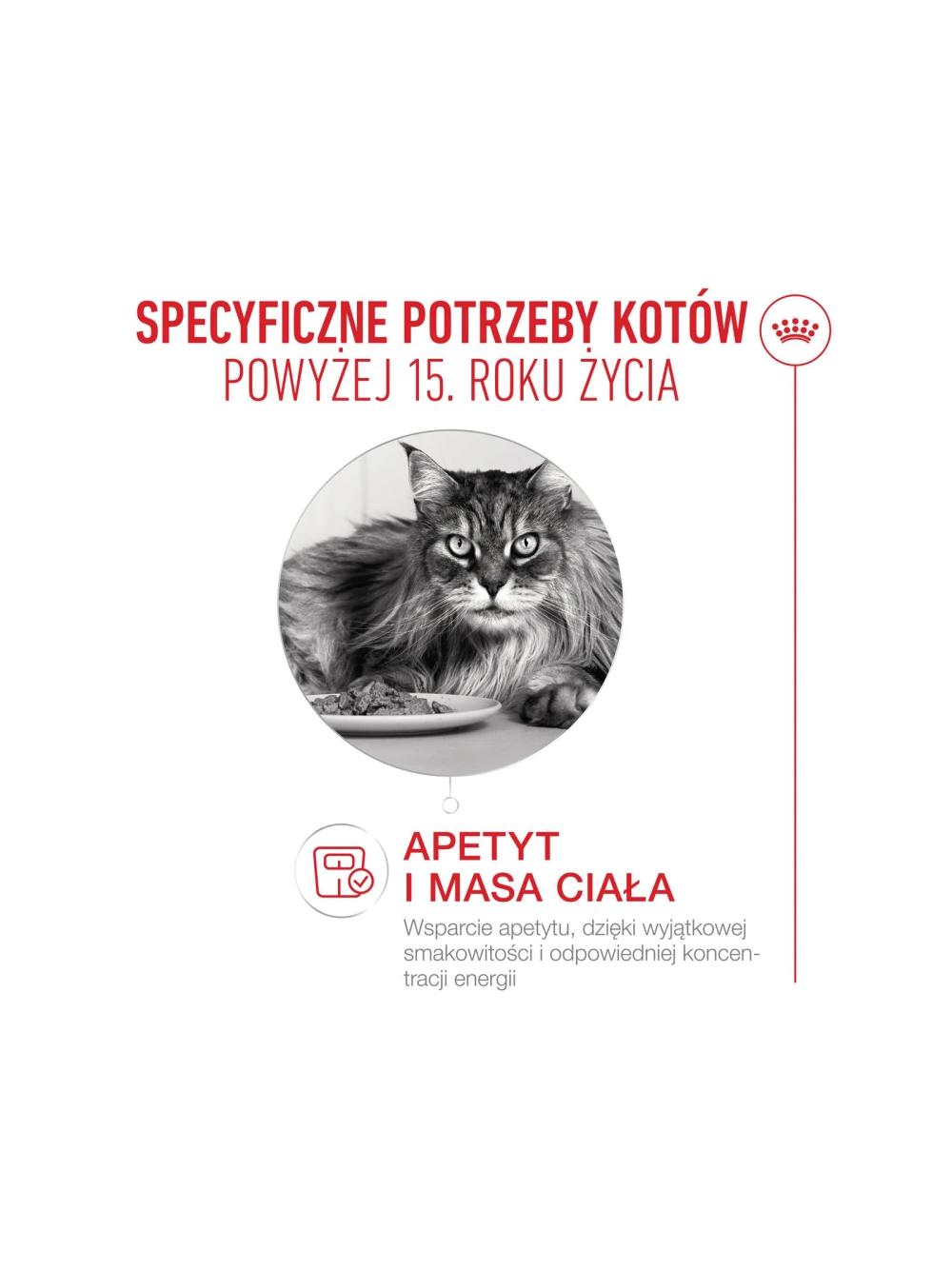 ROYAL CANIN mokra karma dla kota, Senior Ageing 15+, sos 12x85g