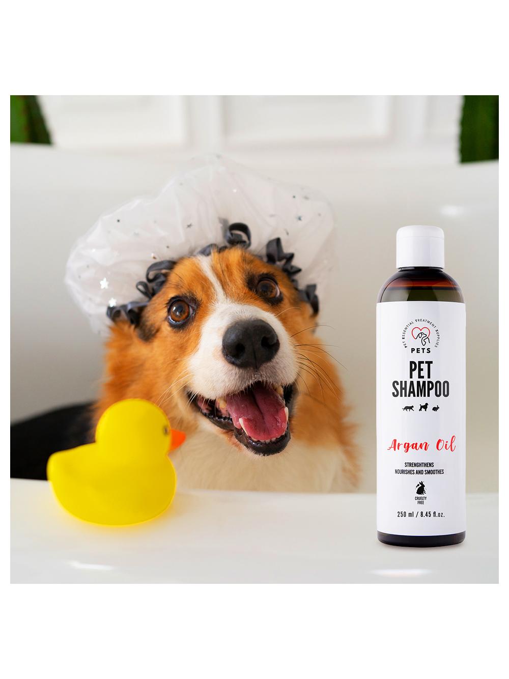 PET Shampoo Argan Oil_Szampon Arganowy 250ml Hypoallergenic + Pet Magic Mist - Magiczna Mgiełka do Sierści 250ml Łatwe rozczesywanie i odżywiona sierść