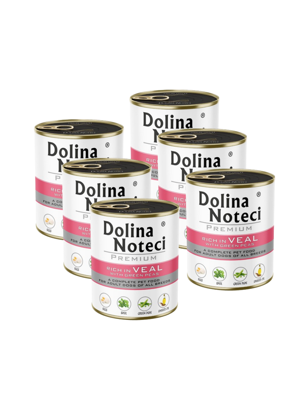 Dolina Noteci PREMIUM bogata w cielęcinę z zielonym groszkiem 6x800g
