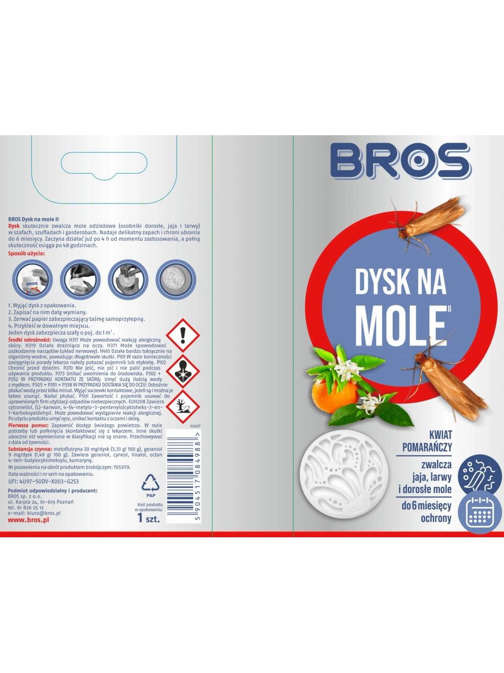 BROS – dysk na mole kwiat pomarańczy