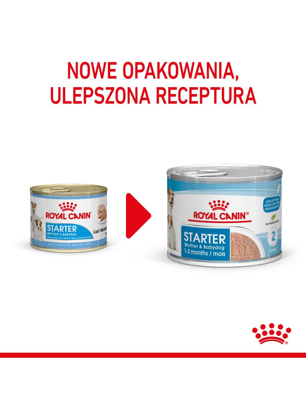 ROYAL CANIN Starter Mousse Mother & Babydog 195g karma mokra - mus, dla suk w czasie ciąży, laktacji oraz szczeniąt