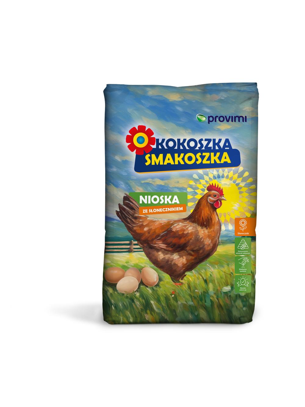 Kokoszka Smakoszka Nioska ze słonecznikiem 25kg