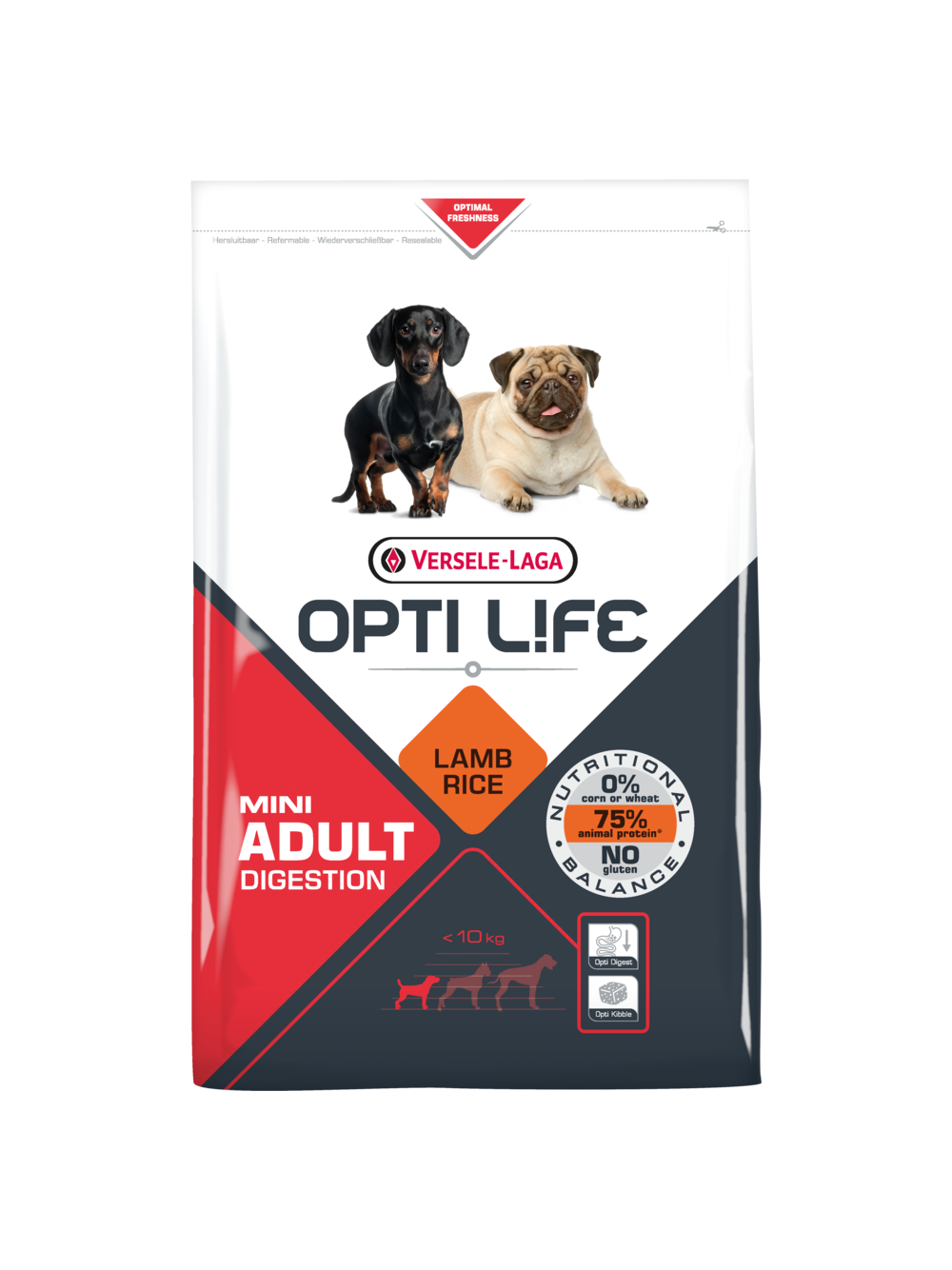VERSELE-LAGA Opti Life Adult Digestion Mini 7,5kg + niespodzianka dla psa GRATIS!