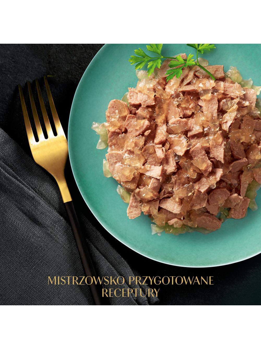 SHEBA Delicacy Fine Flakes Wybór Smaków saszetki 4x85 g – mokra karma pełnoporcjowa dla dorosłych kotów, w galaretce (kawałki z: łososiem, białą rybą, kurczakiem, indykiem)