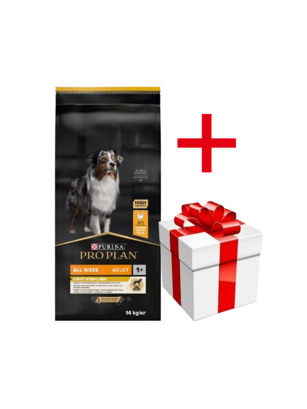 Purina Pro Plan Adult Light Optiweight Sterilised, kurczak i ryż 14kg + NIESPODZIANKA DLA PSA GRATIS
