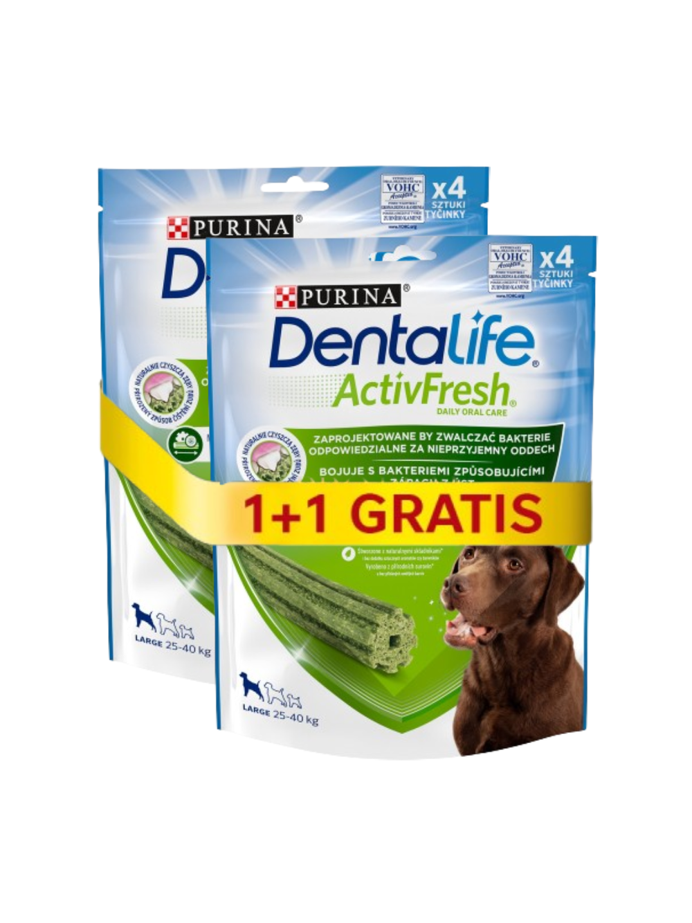 Purina Dentalife Activefresh Large 142g+142g GRATIS