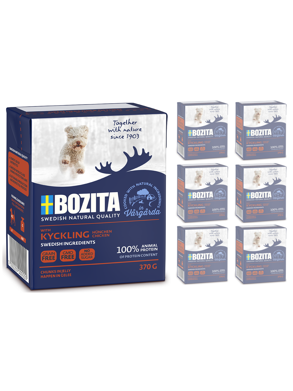 Bozita Dog Junior:delikatny kurczak w galarecie 6x370g