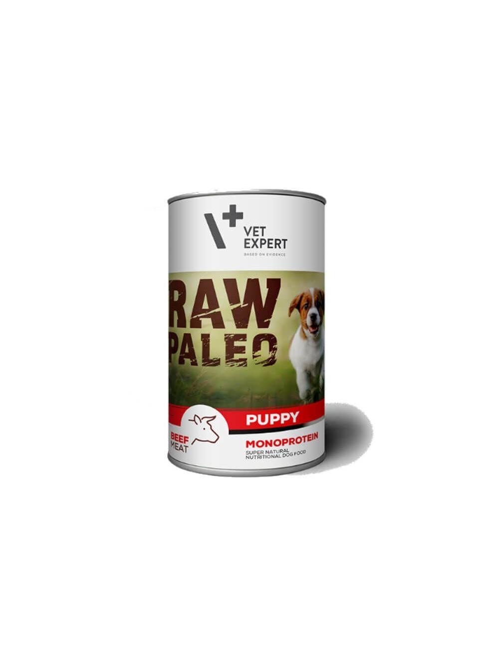 Vetexpert RAW PALEO puppy beef 6x400g - wołowina puszka