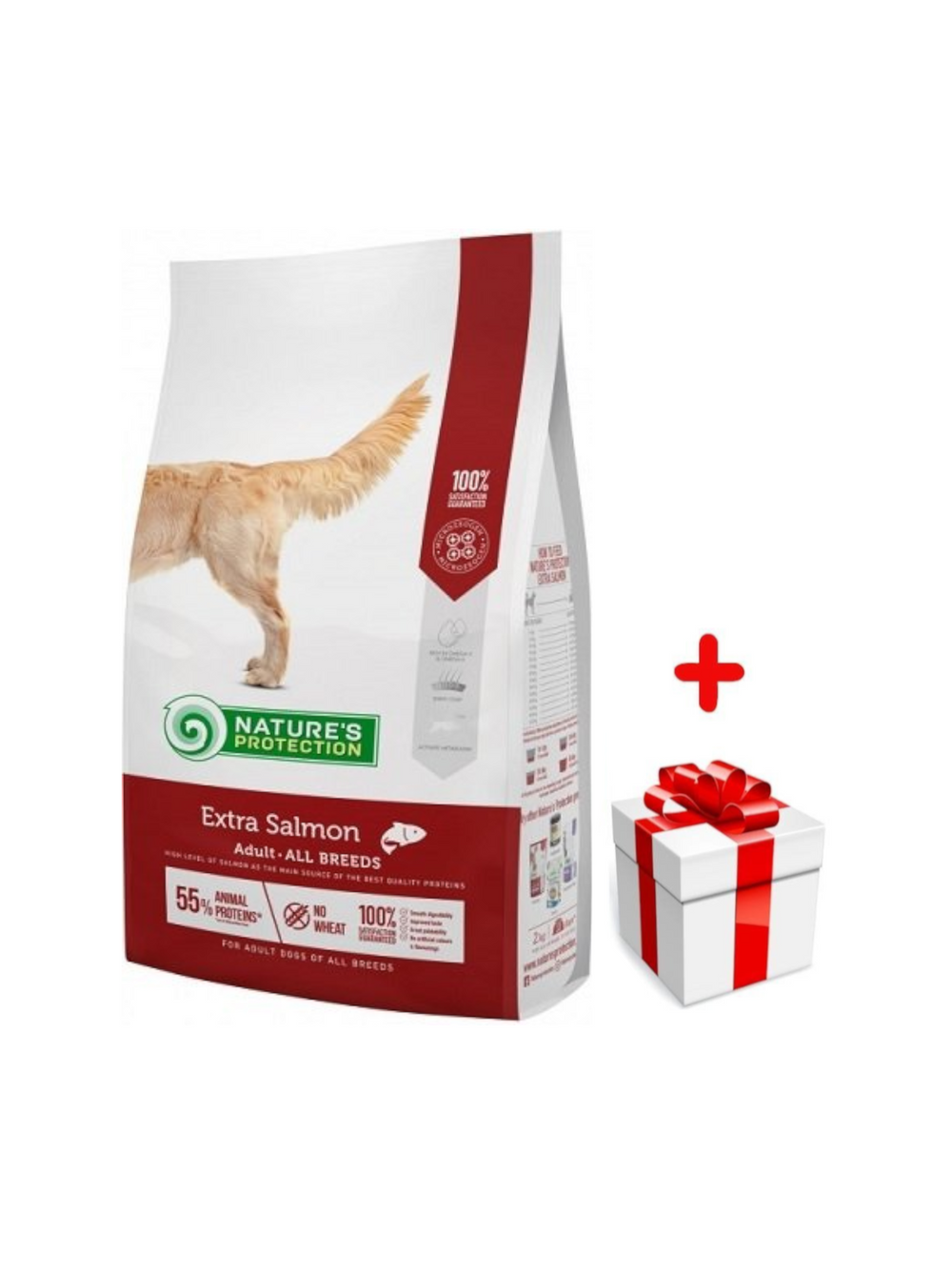 NATURES PROTECTION Extra Salmon 2kg + niespodzianka dla psa GRATIS!