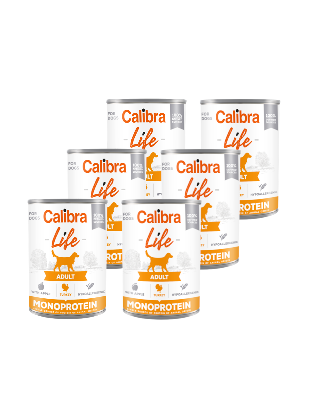 CALIBRA Dog Life Adult Turkey with apples 6x400g