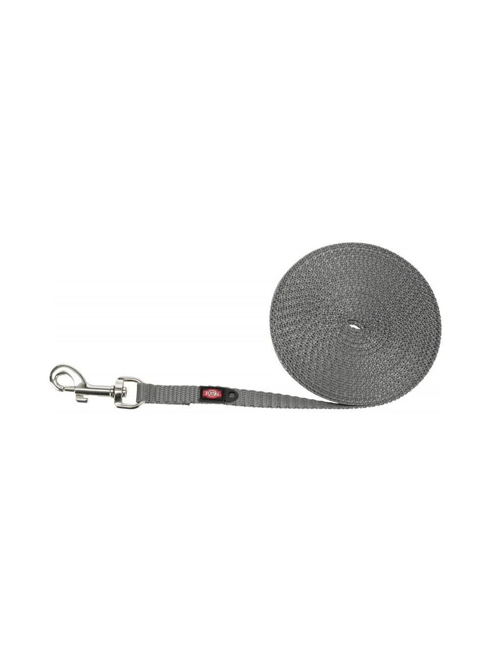 TRIXIE Smycz treningowa dla małych psów, taśma parciana, XS–S: 5m/10mm, bardzo lekka, grafit