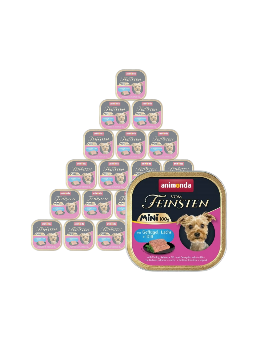ANIMONDA Vom Feinsten mini adult  drób/łosoś/koperek 32x100g