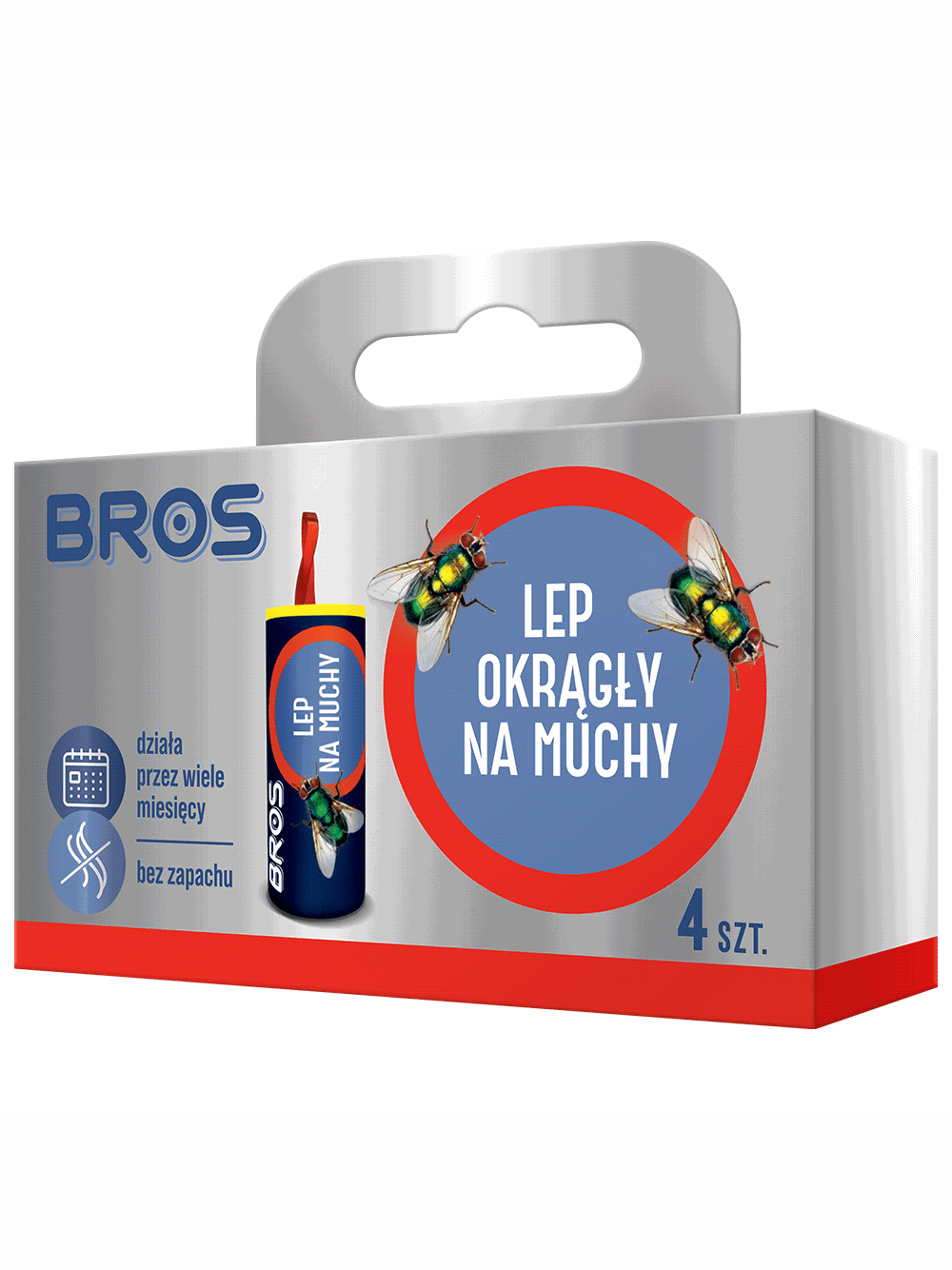 BROS Lep okrągły na muchy 4szt.