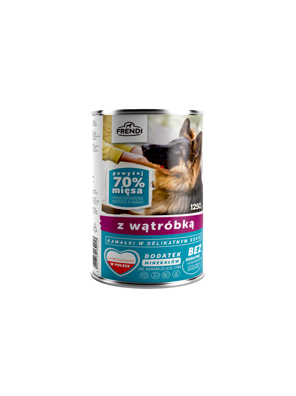 Frendi kawałki w delikatnym sosie z indykiem i wątróbką mix smaków 16x1250g
