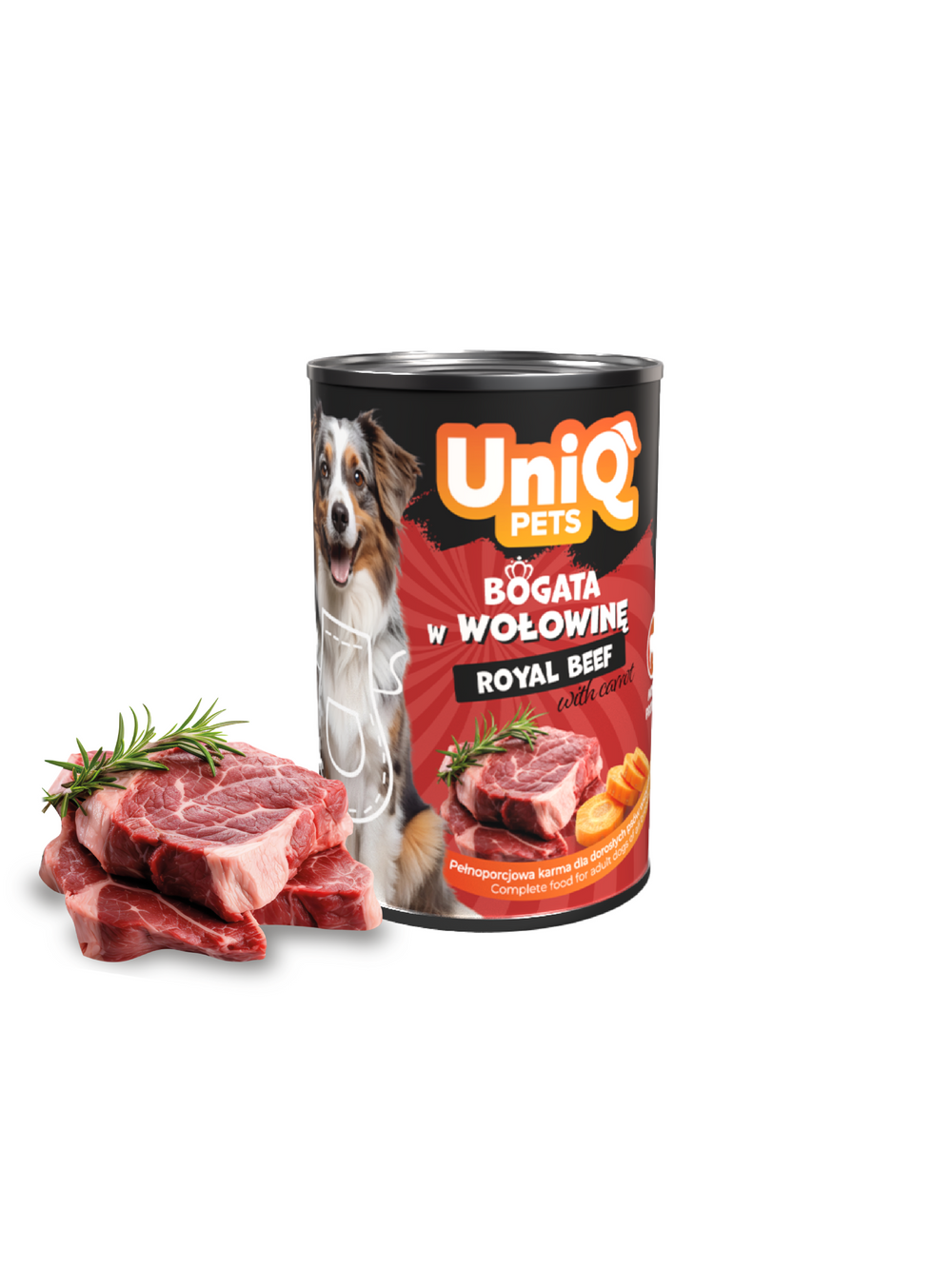 UNIQ PETS MOKRA KARMA DLA PSA ROYAL BEEF 375g puszka wołowina
