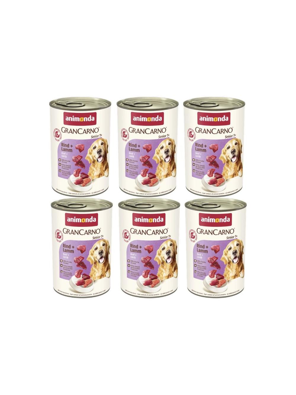 ANIMONDA GranCarno Senior smak:  Wołowina i jagnięcina  6x400g