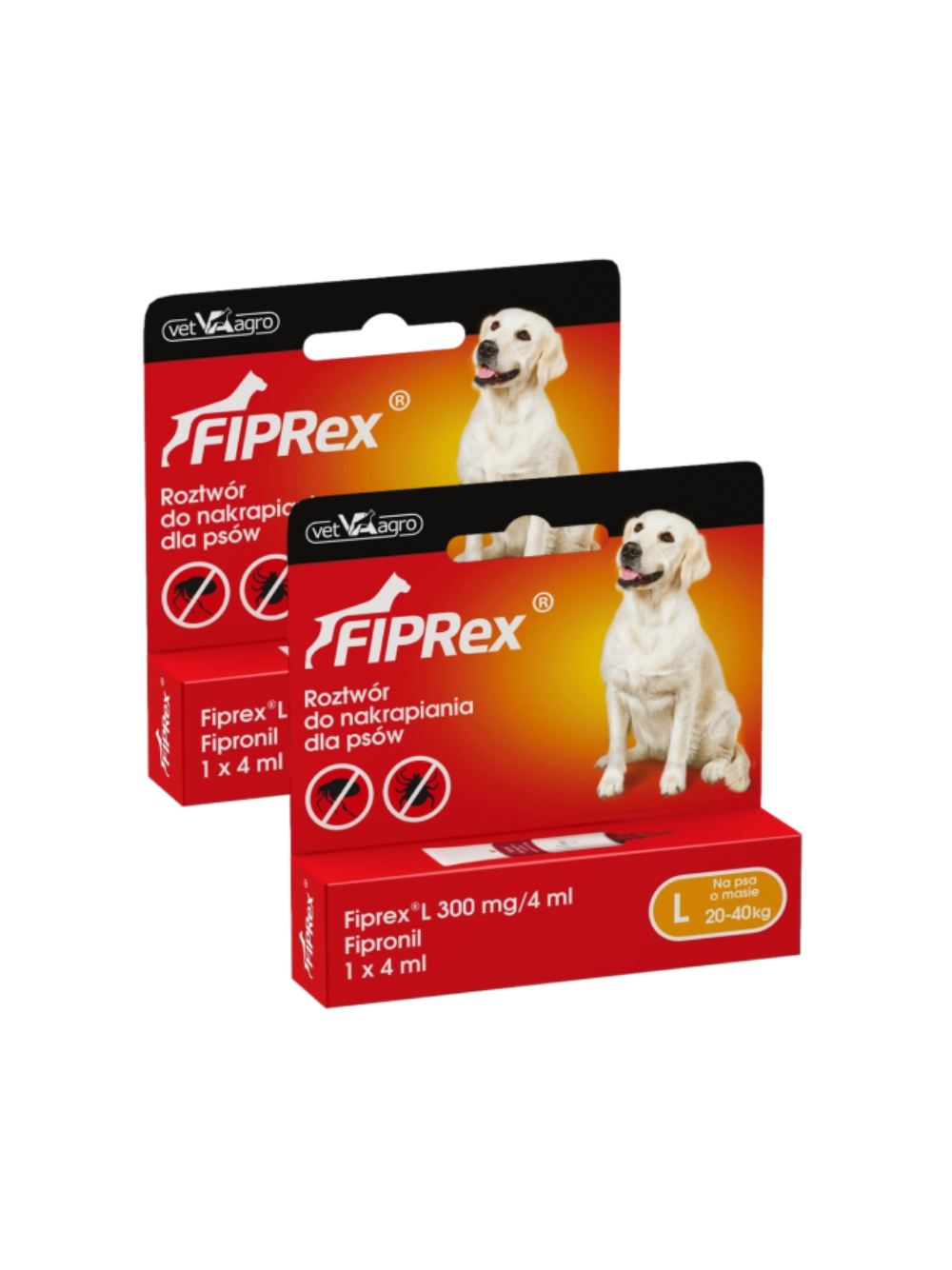 Fiprex L, 300 mg/4 ml, roztwór do nakrapiania dla psów (2szt)