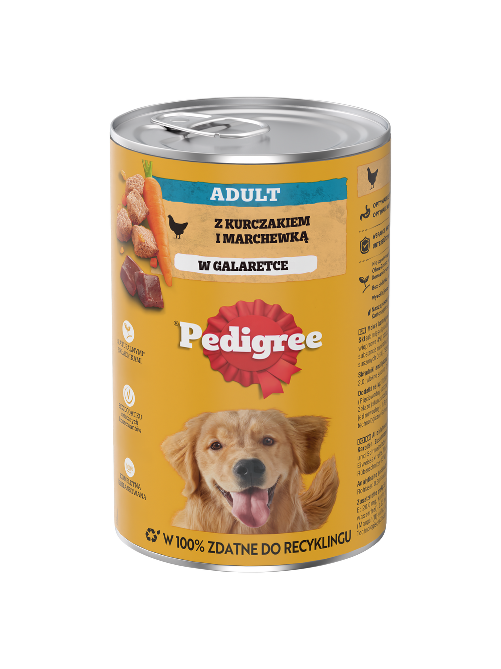 PEDIGREE Adult puszka 12x1200g - mokra karma pełnoporcjowa dla dorosłych psów, z kurczakiem w galaretce
