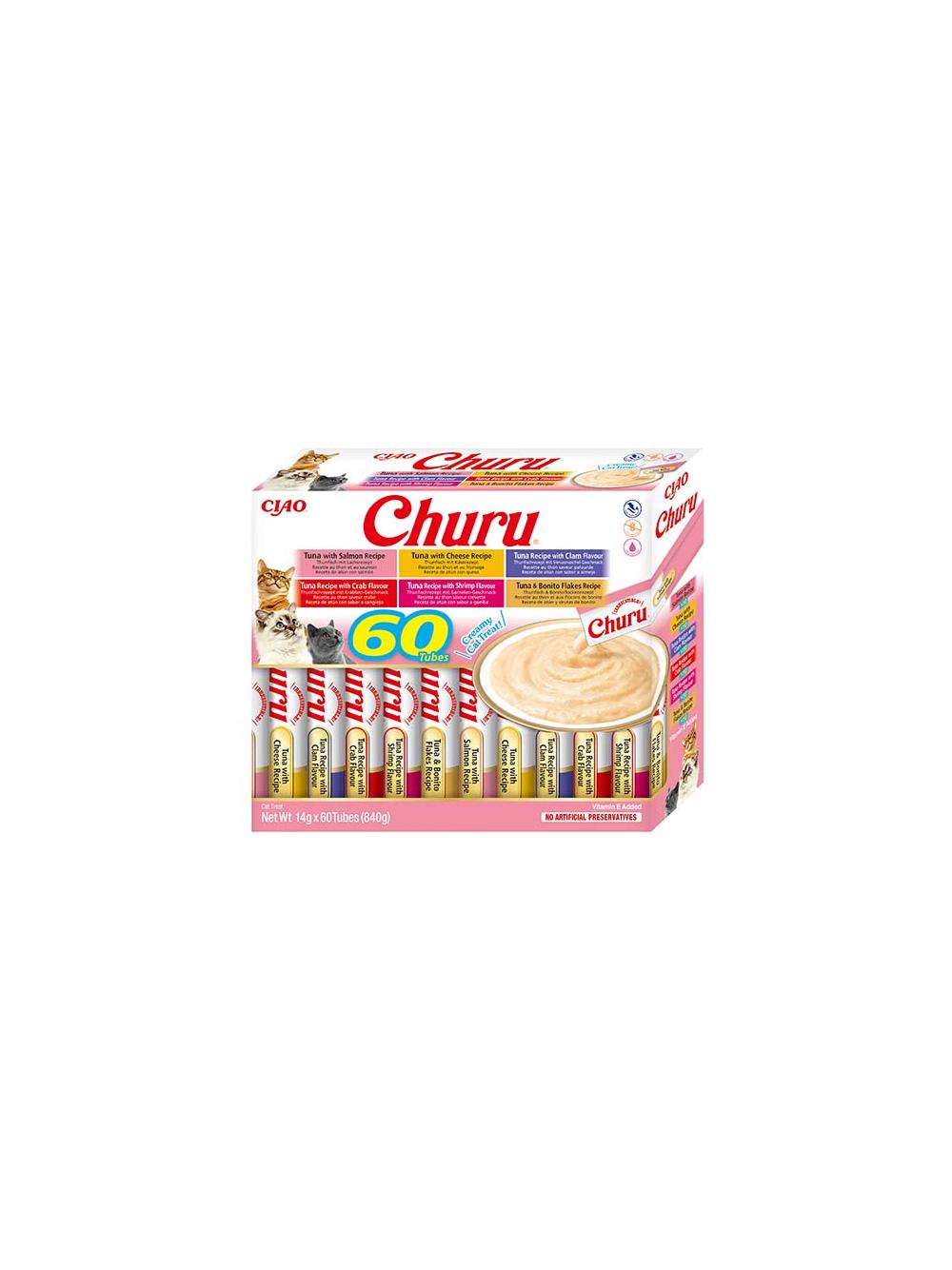 INABA  Churu dla kota - mix smaków z tuńczykiem 60x14g