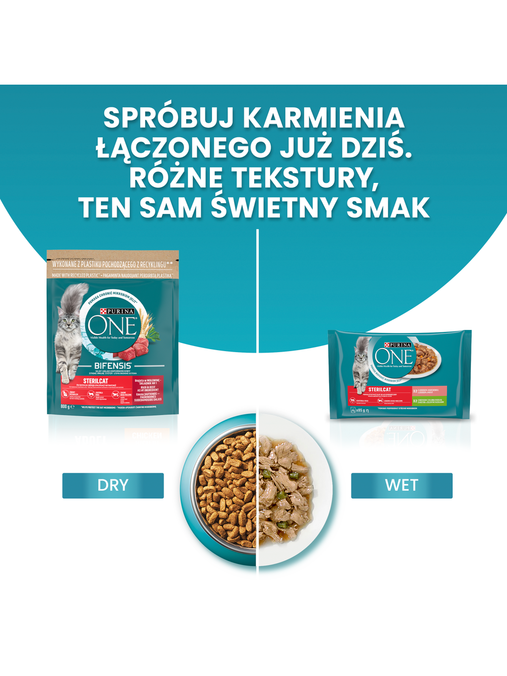 Purina One Cat Sterilcat Karma z wołowiną dla kota 1,5kg