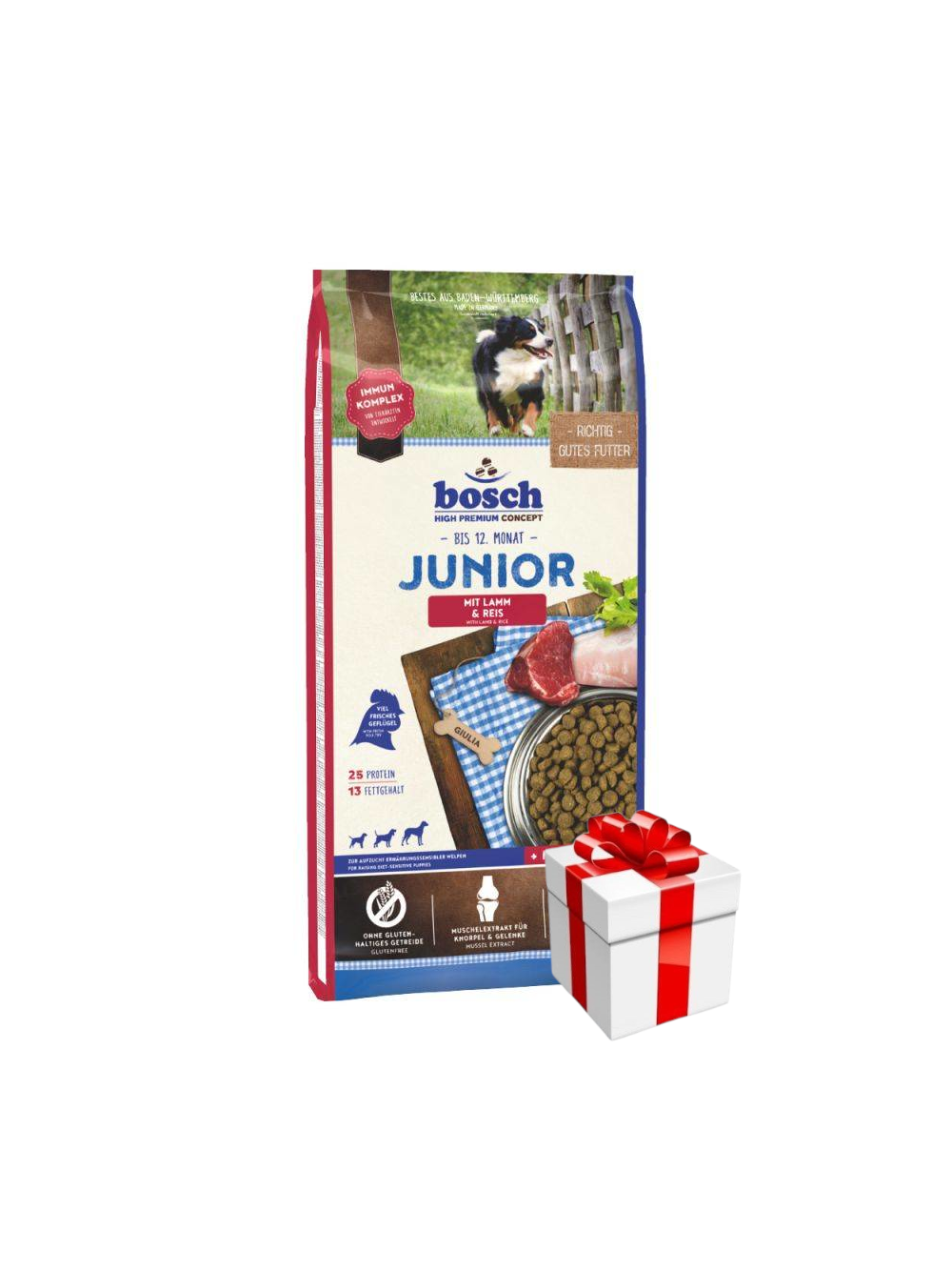 Bosch Junior Lamb & Rice, jagnięcina i ryż (nowa receptura) 15kg +Niespodzianka dla psa GRATIS