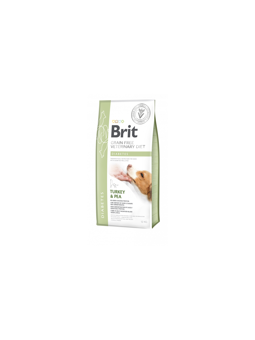 Brit gf veterinary diets dog Diabetes 2kg opakowanie uszkodzone (7189)