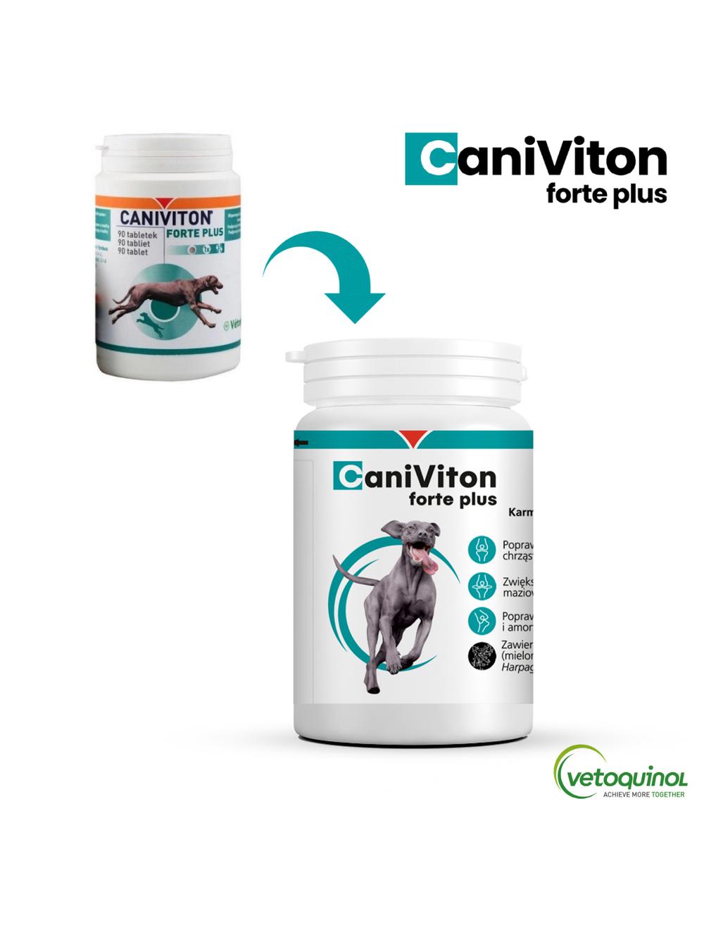 VETOQUINOL Caniviton Forte Plus - Karma Uzupełniająca Dla Psów 2x90 tab + NIESPODZIANKA DLA PSA GRATIS