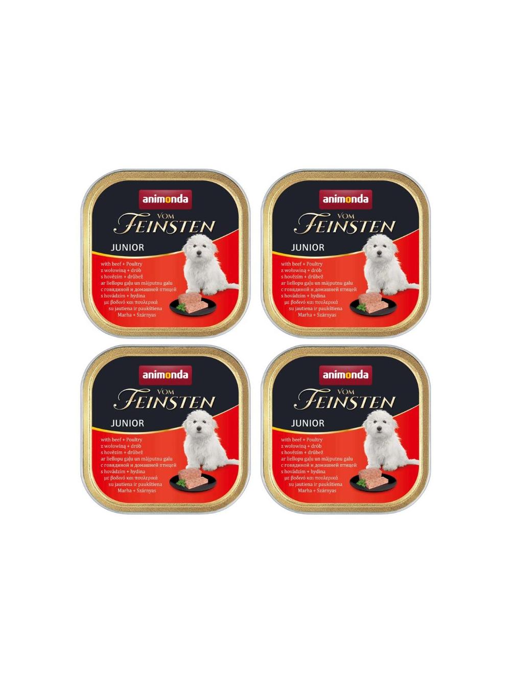ANIMONDA Dog Vom Feinsten Junior smak: wołowina z drobiem 6 x 150g