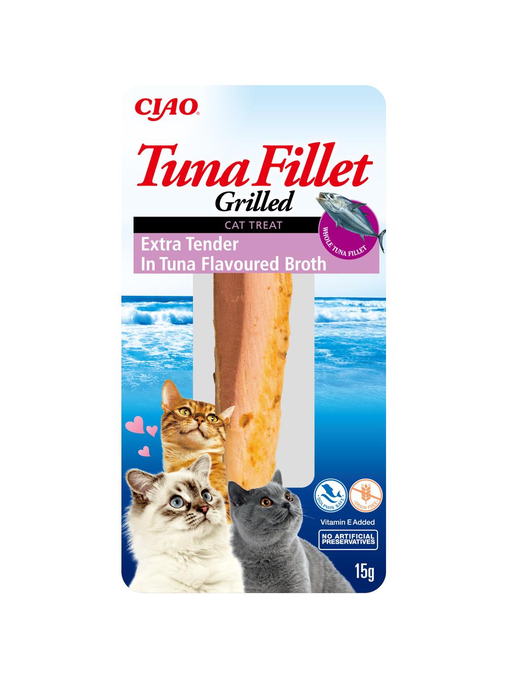 INABA  Tuna Fillet dla kota - Extra delikatny filet z tuńczyka w bulionie z tuńczyka 15g
