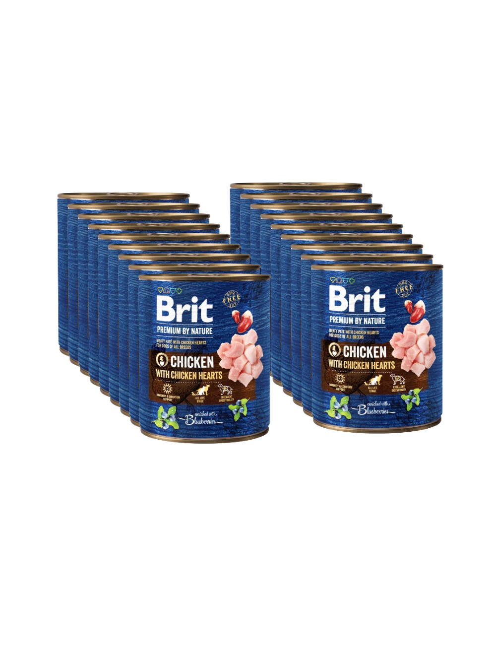 Brit Premium by Nature Chicken With Chicken Hearts 18x800g