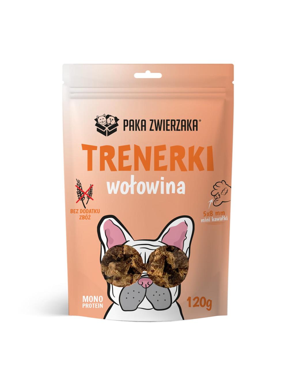 PAKA ZWIERZAKA -Trenerki Wołowina 120g