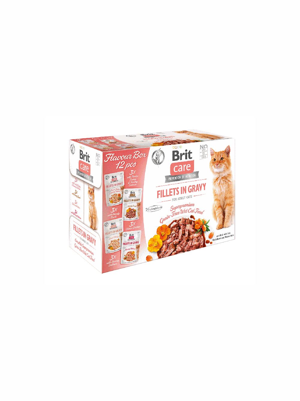 BRIT CARE Cat Fillets in Gravy mix 12x85g
