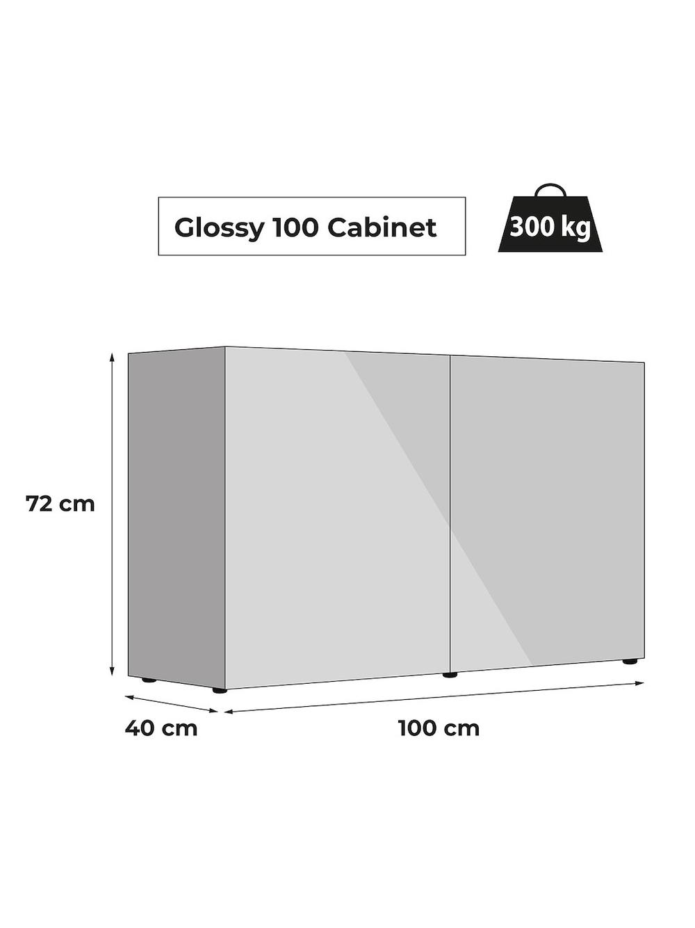AQUAEL ZESTAW GLOSSY ST 100 D&N SZARY+SZAFKA