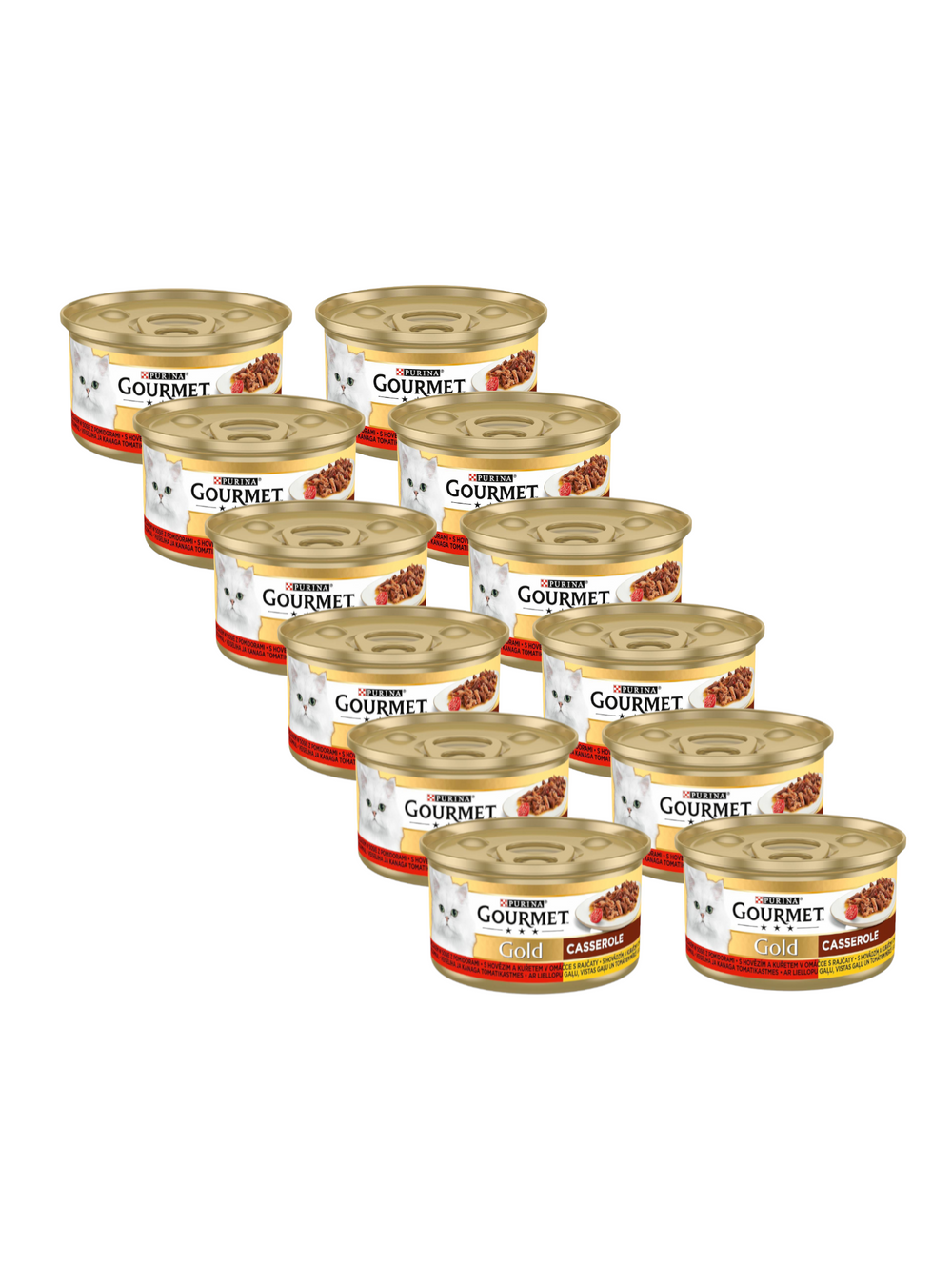 Purina Gourmet Gold z wołowiną i kurczakiem w sosie z pomidorami 12x85g