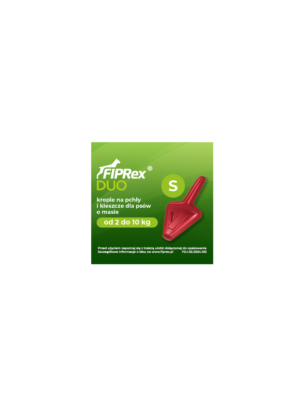 FIPREX DUO S 67 mg + 60,3 mg roztwór do nakrapiania dla psów