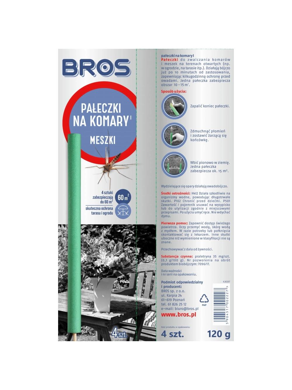 BROS – Pałeczki na komary 4szt.