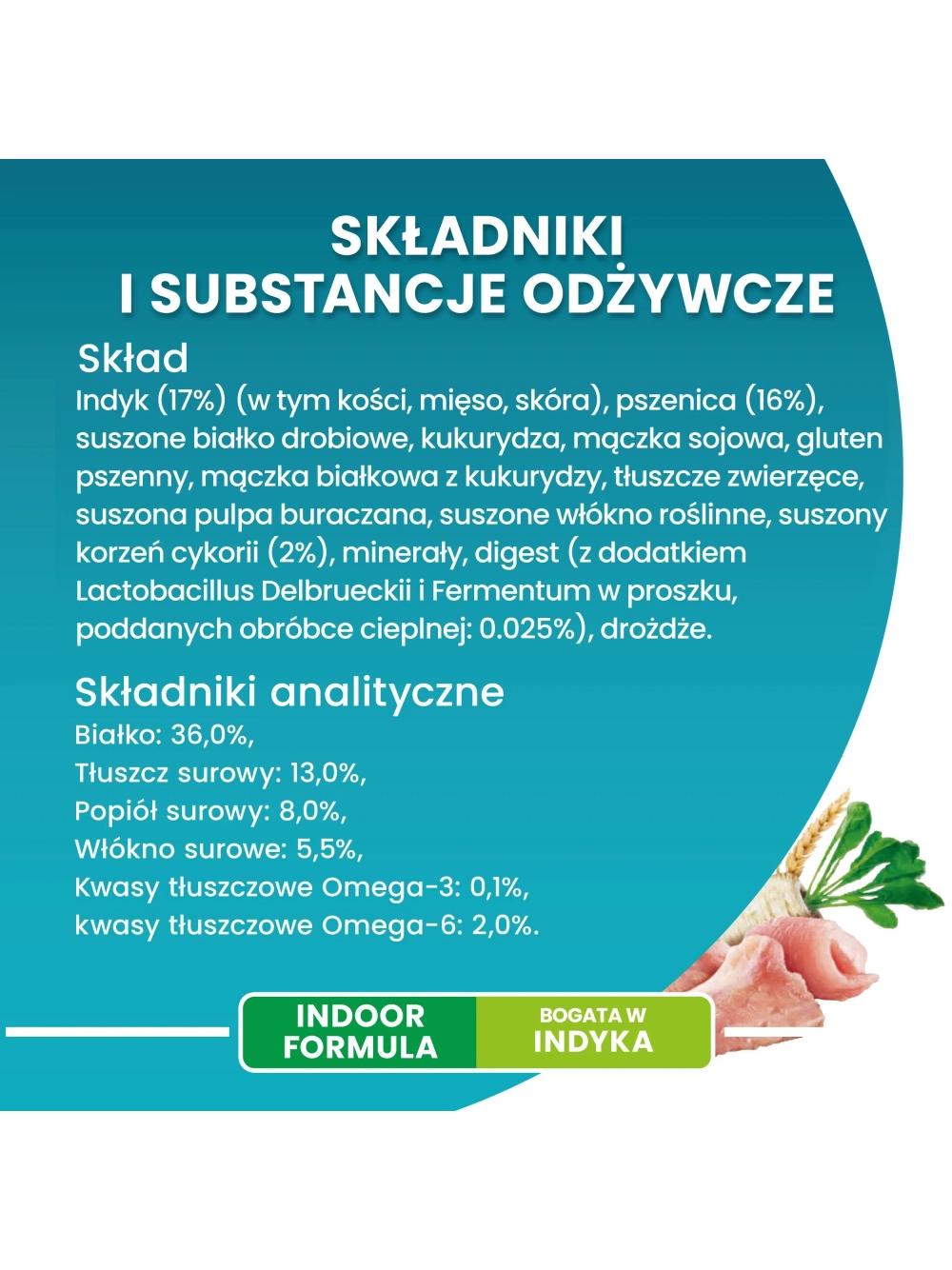 Purina One Bifensis Indoor Formula Karma dla kotów z indykiem 750 g