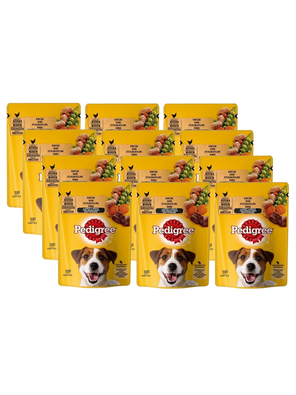PEDIGREE Adult saszetka 12x100g - mokra karma dla psów z kurczakiem i warzywami w sosie
